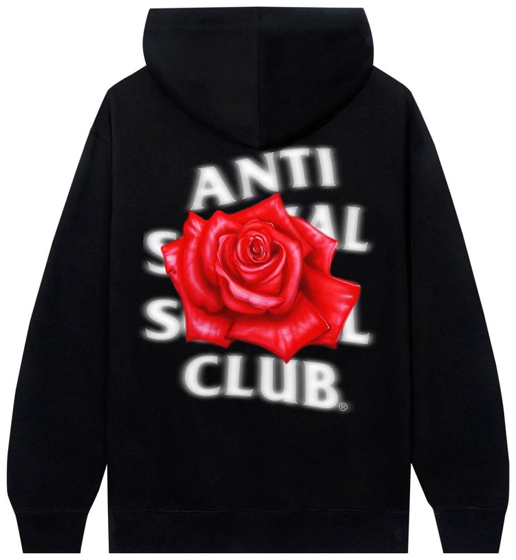 Anti Social Social Club Roses Are Red Hoodie Black