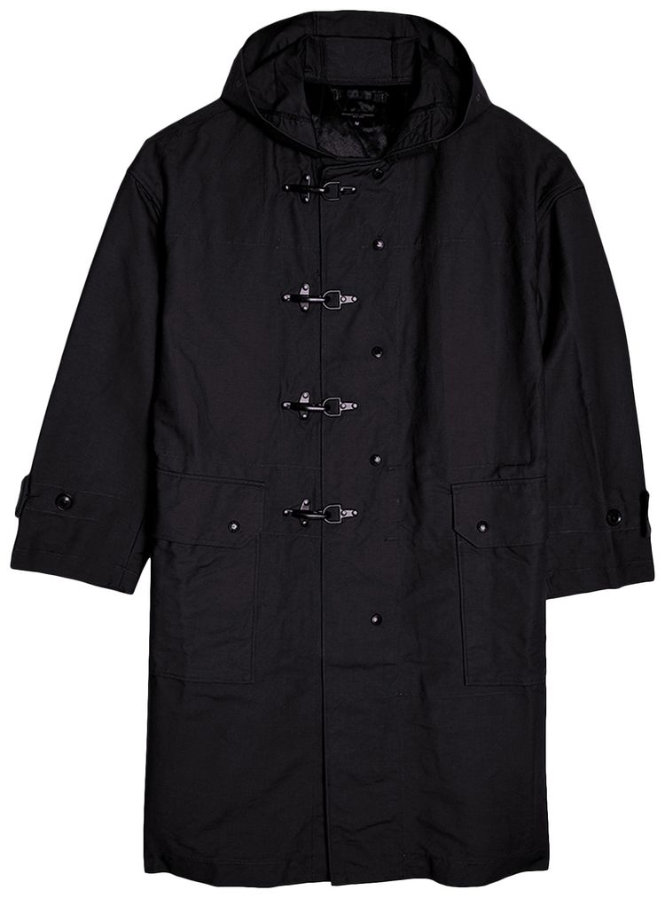 Engineered Garments Cotton Double Cloth Oversized Fireman Coat Black