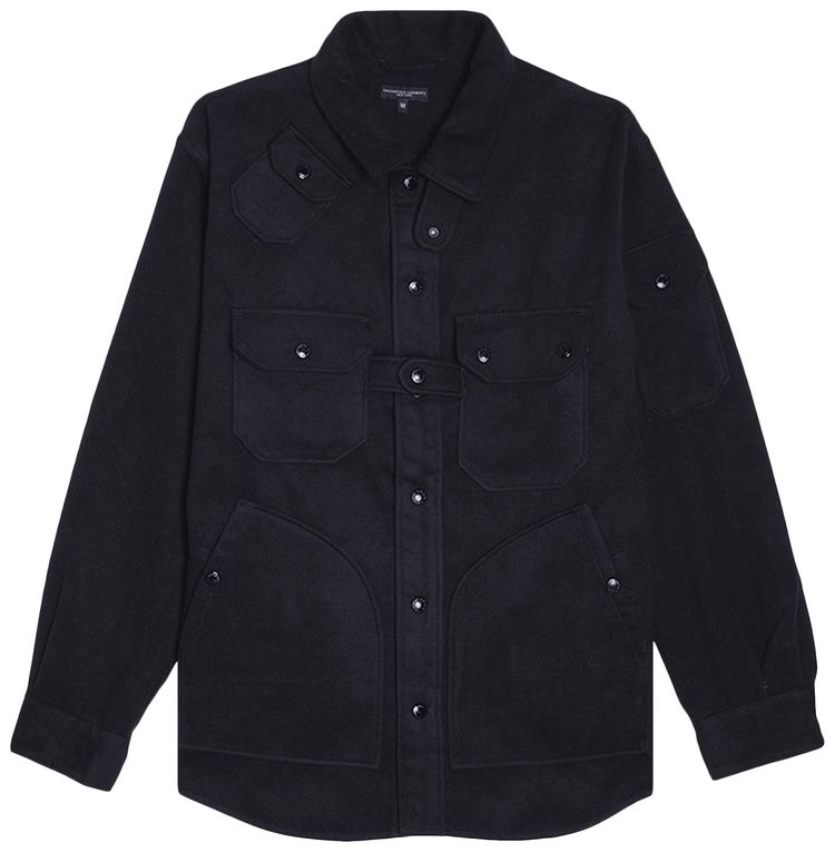 Engineered Garments Poly Fake Melton Explorer Shirt Jacket Dark Navy