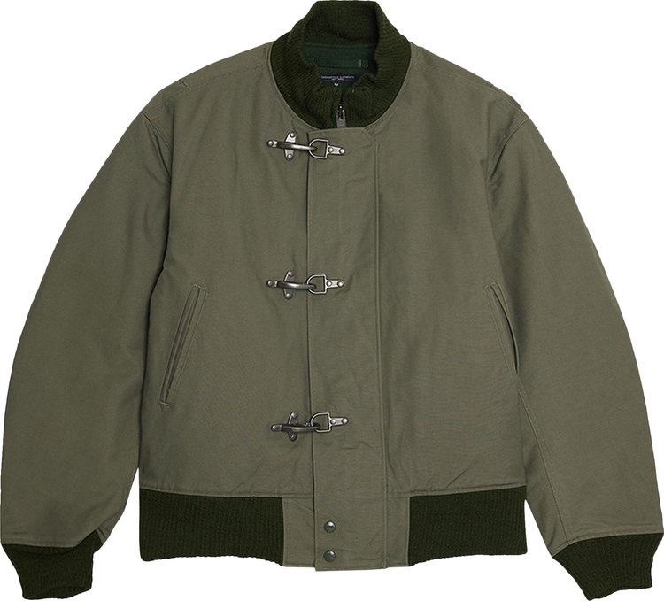 Buy Engineered Garments Cotton Double Cloth Deck Jacket 'Olive ...
