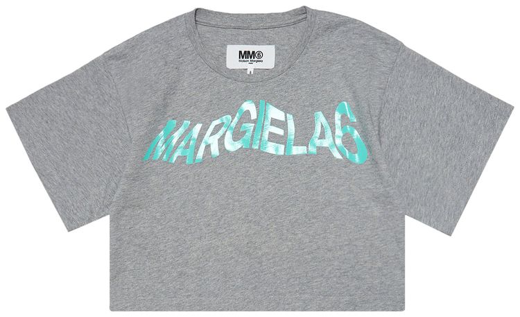 MM6 Maison Margiela Kids T-Shirt 'Grey Melange/Bright Marine'