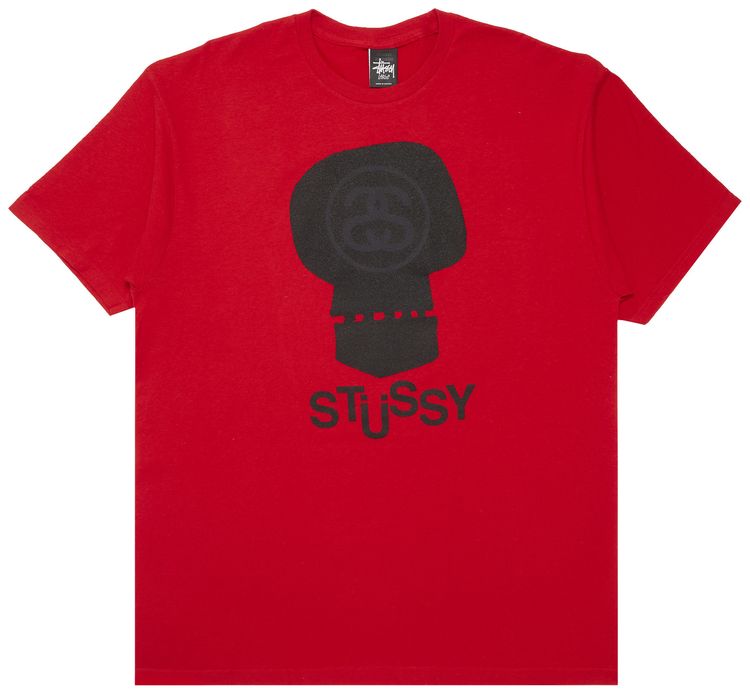 Stussy Link Skull Tee Red