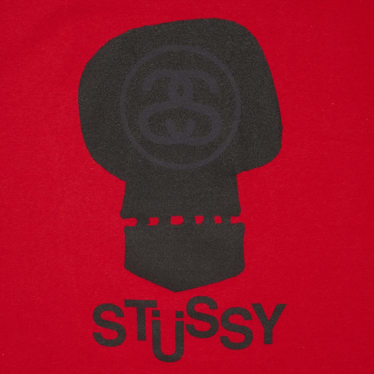 Stussy Link Skull Tee Red