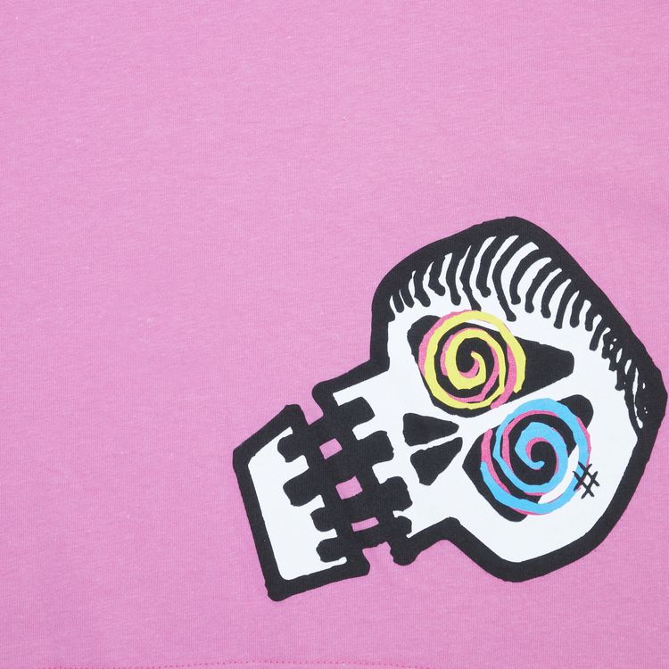 Stussy Cropped Skull Tee Pink