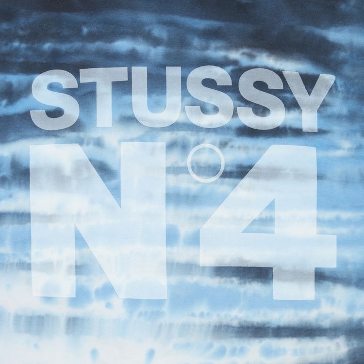 Stussy No4 Tie Dye Tee Blue