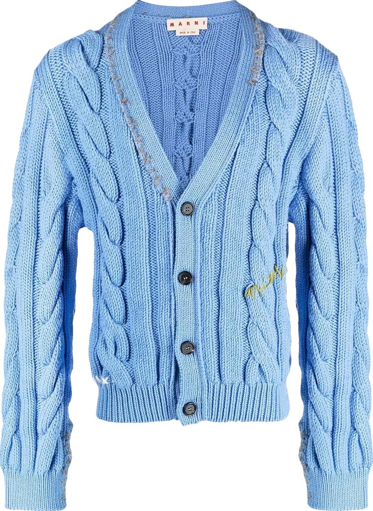 Marni V Neck Sweater 'Iris Blue'