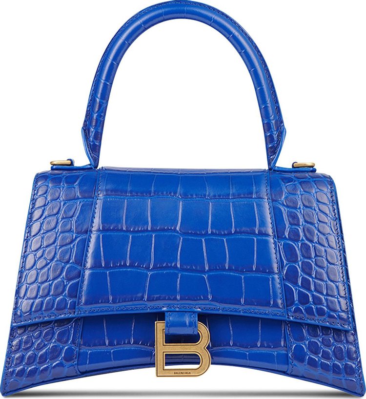 Balenciaga Small Hourglass Top Handle Bag in Blue