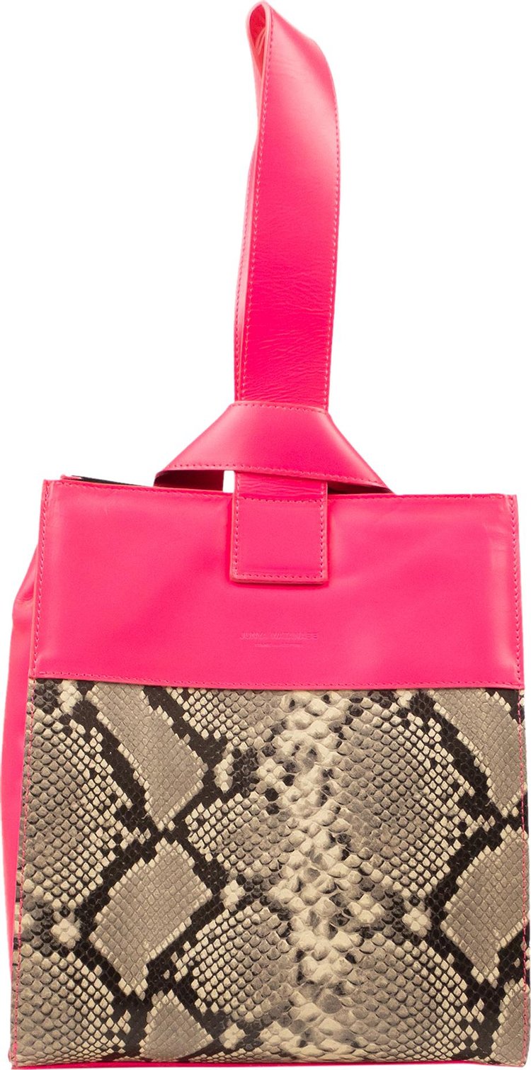 Junya Watanabe Leather Snakeskin Tote Bag 'Pink'