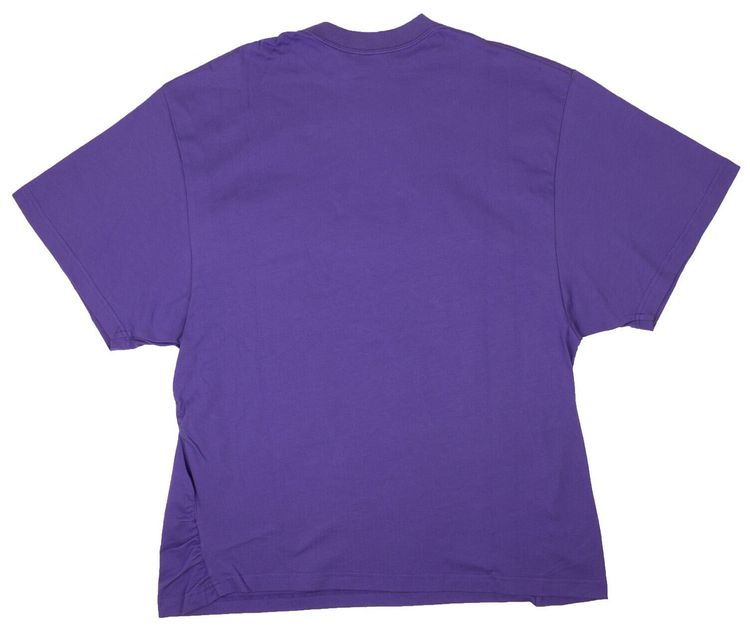 Balenciaga Rhinestone Script Logo T Shirt Purple