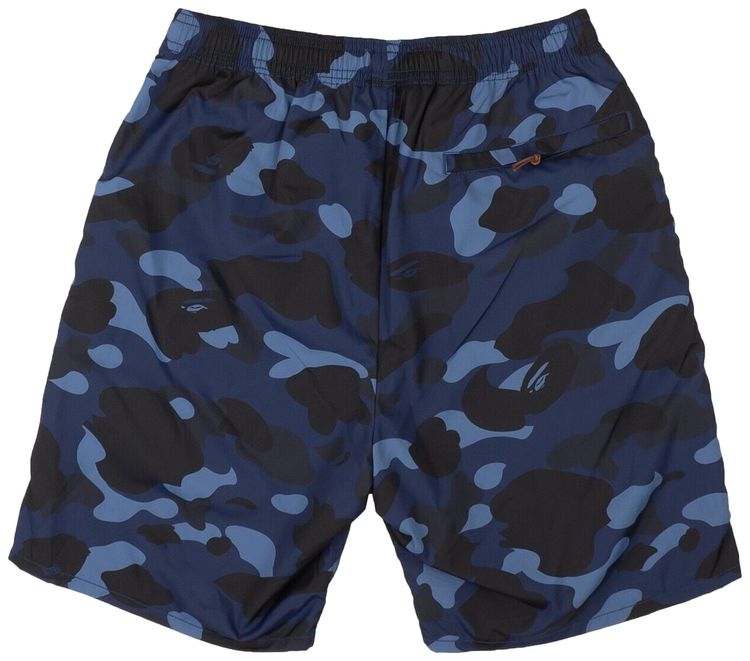 BAPE Camo Shark Beach Shorts Navy