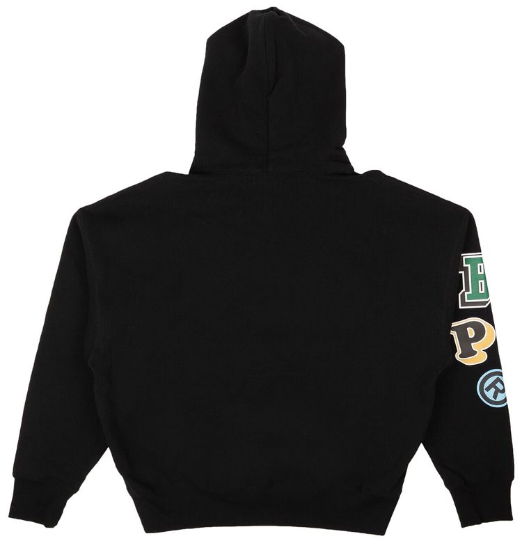BAPE Multi Fonts Loose Fit Pullover Hoodie Black