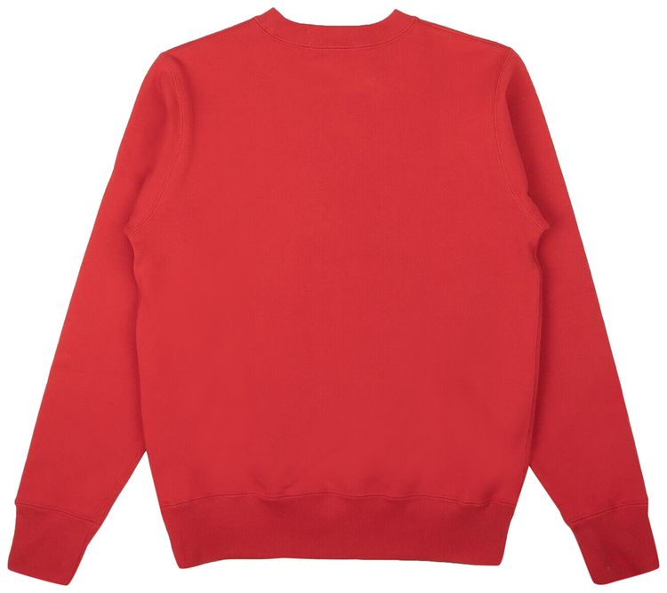 BAPE Embroidered Crewneck Sweatshirt Red