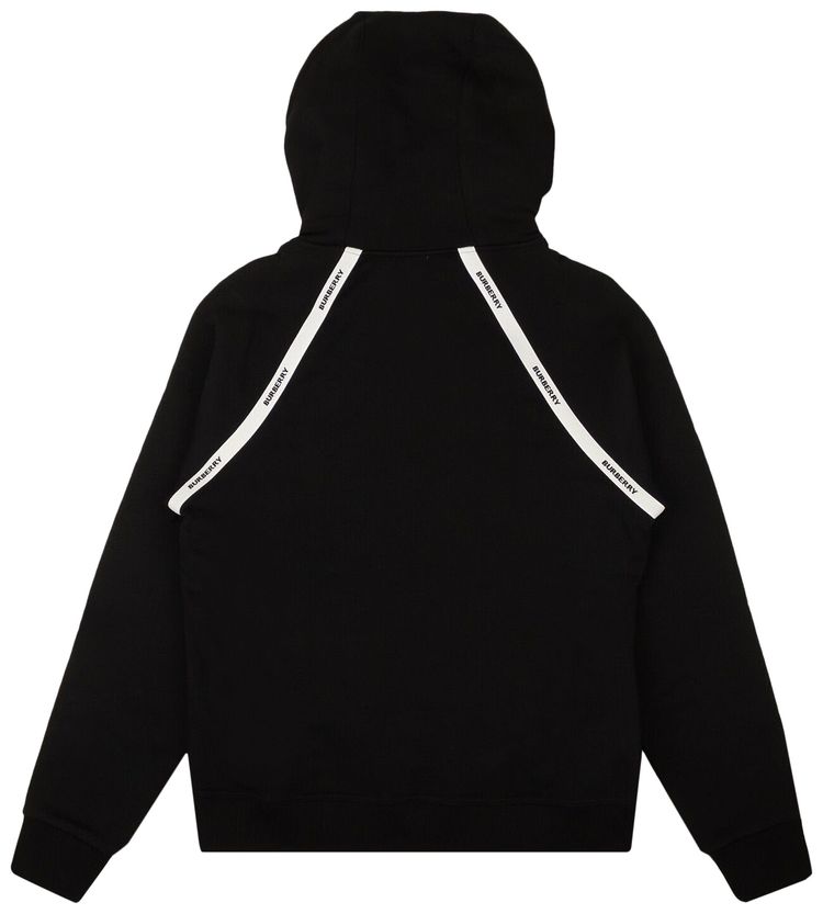 Burberry Logo Tape Hoodie Black