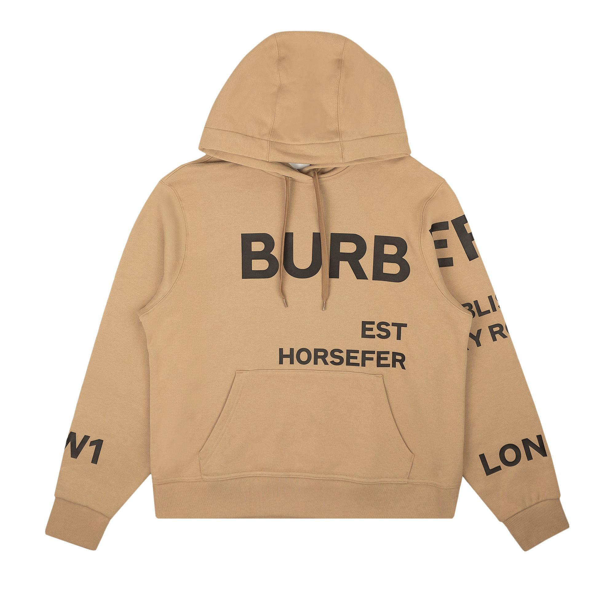 Burberry oversized logo print hoodie clearance