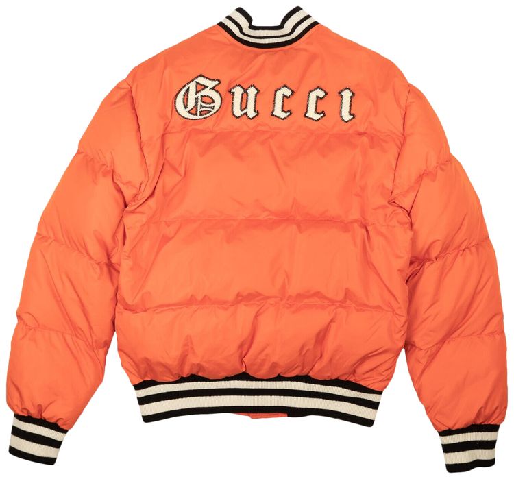 Gucci Yankees Goose Down Bomber Jacket Orange