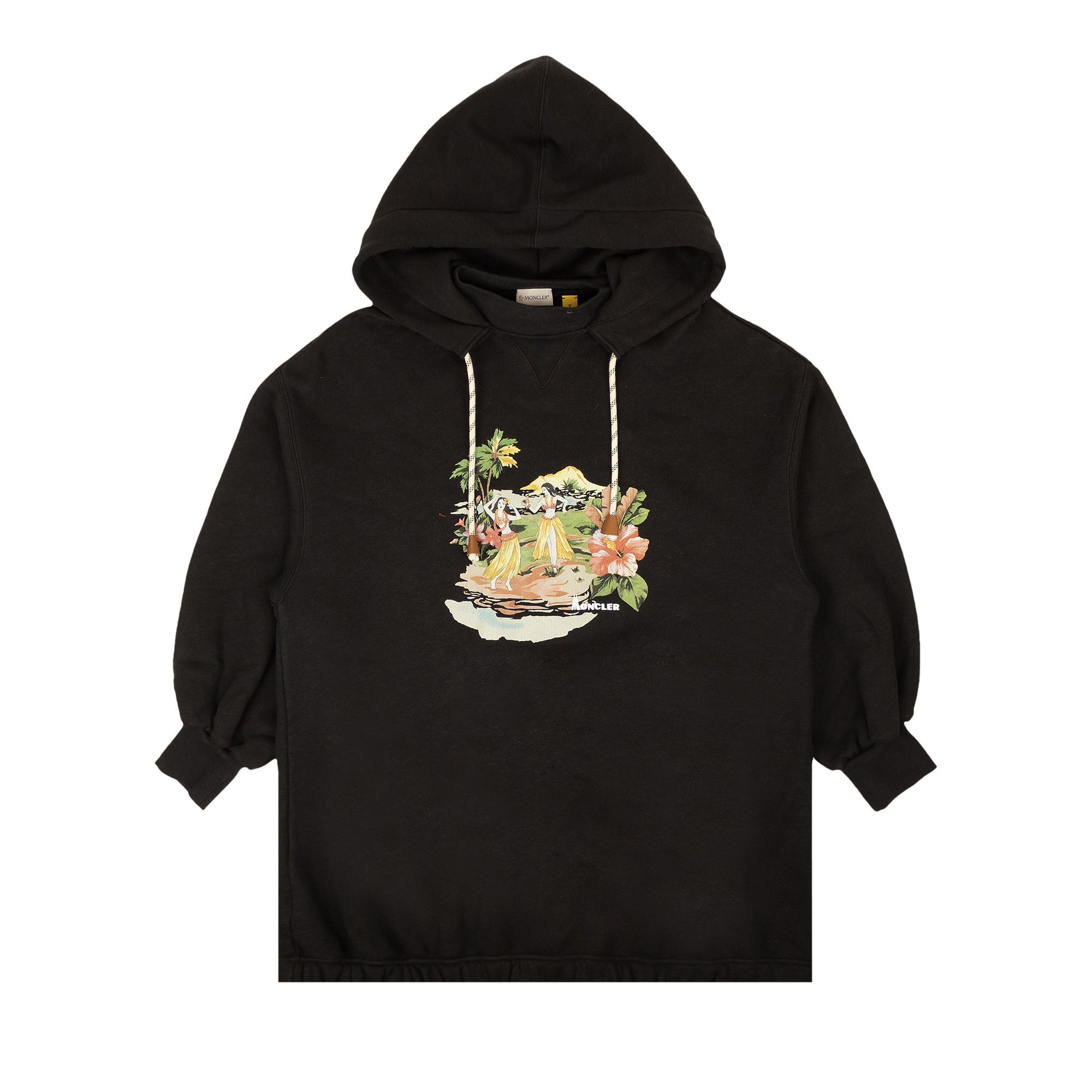 Buy Moncler Genius x Palm Angels Logo Printed Hoodie 'Black