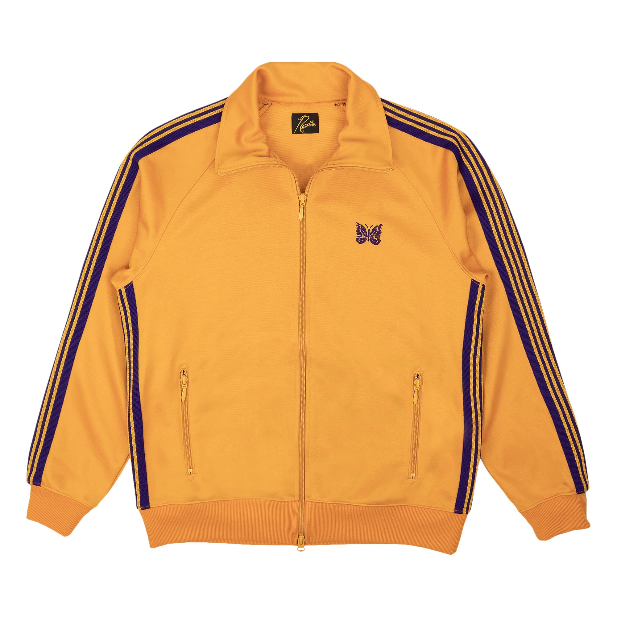 Needles Smooth Zip Up Logo Track Jacket 'Orange' | GOAT