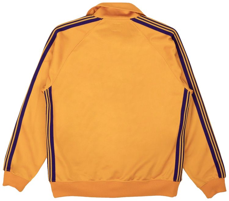 Needles Smooth Zip Up Logo Track Jacket Orange