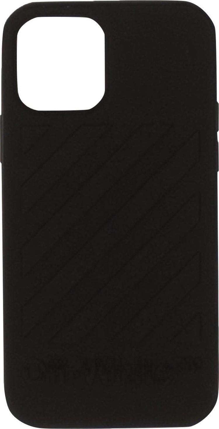 Off White Diag iPhone 12 Pro Case Black