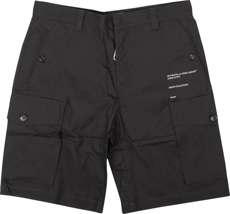 Off White Magnet Cargo Shorts Black