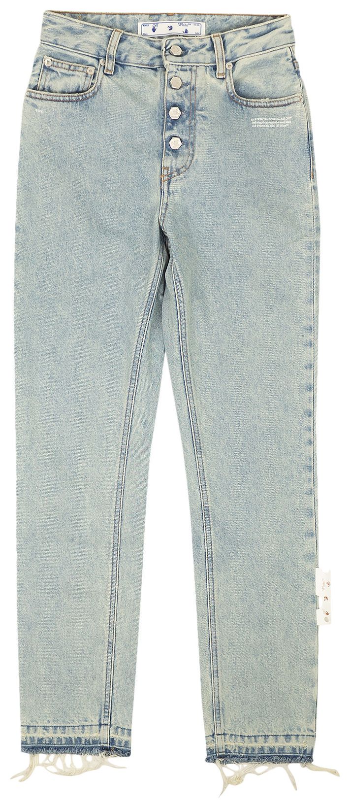 Off White Riserva Straight Jeans Light Blue