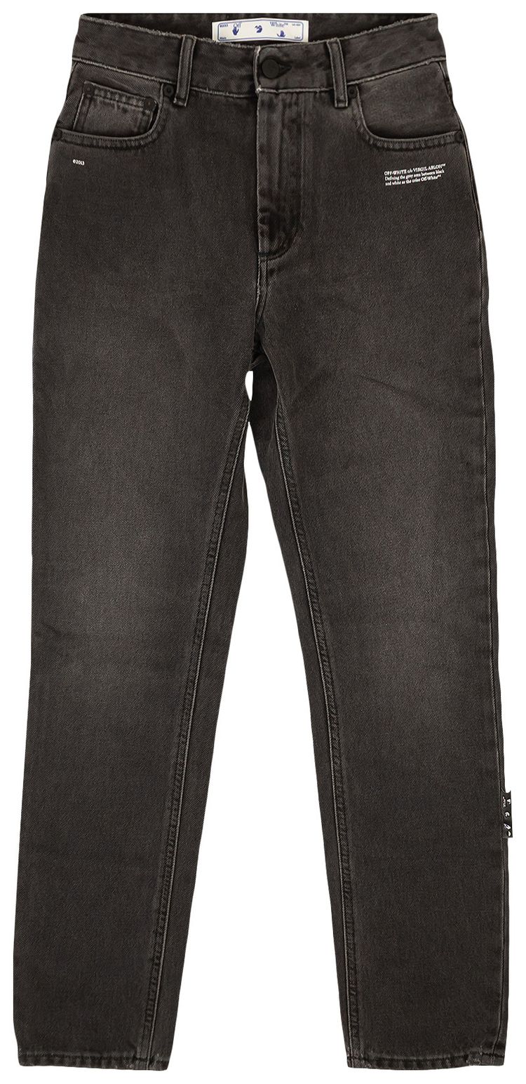 Buy OffWhite Denim Straight Leg Jeans 'Grey' OWYA019E20DEN0050600 GOAT