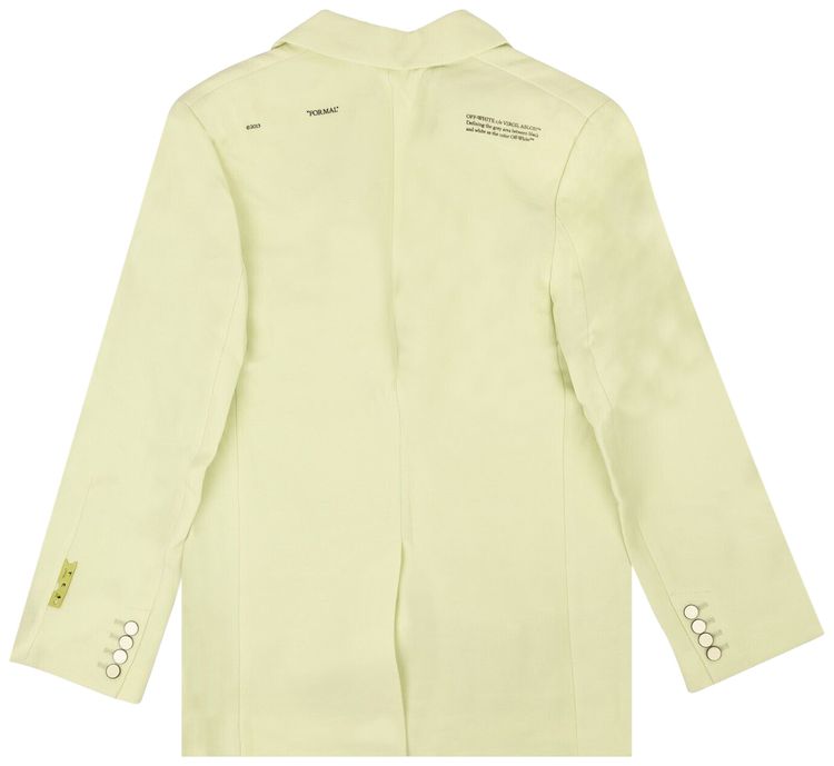 Off White Cady Fluid Tomboy Jacket Green
