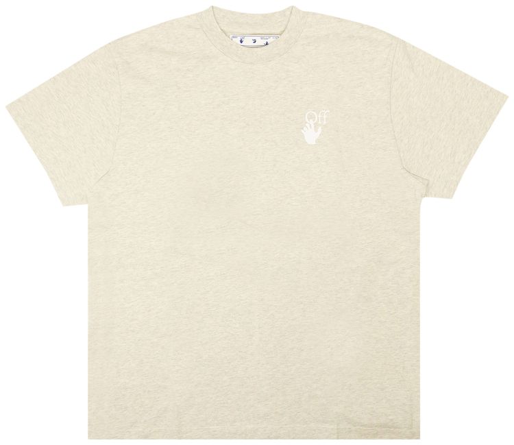 Off White Cut Here Arrow T Shirt Grey
