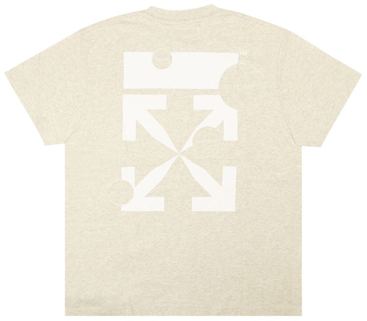 Off White Cut Here Arrow T Shirt Grey