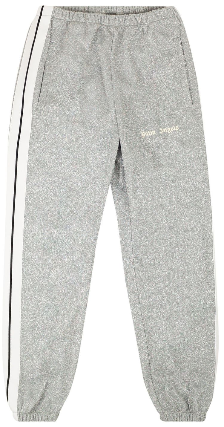 Palm Angels Glitter Track Pants Grey