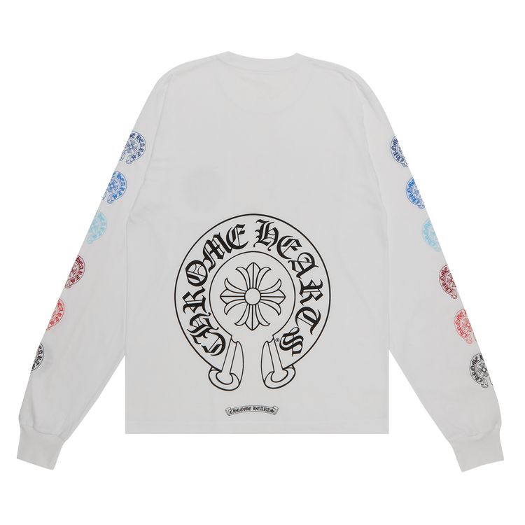Chrome Hearts Horseshoe Long Sleeve T Shirt White