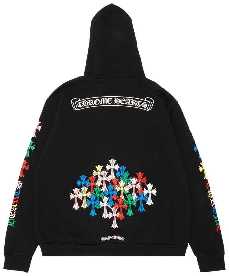Chrome Hearts Multicolor Cross Hoodie Black