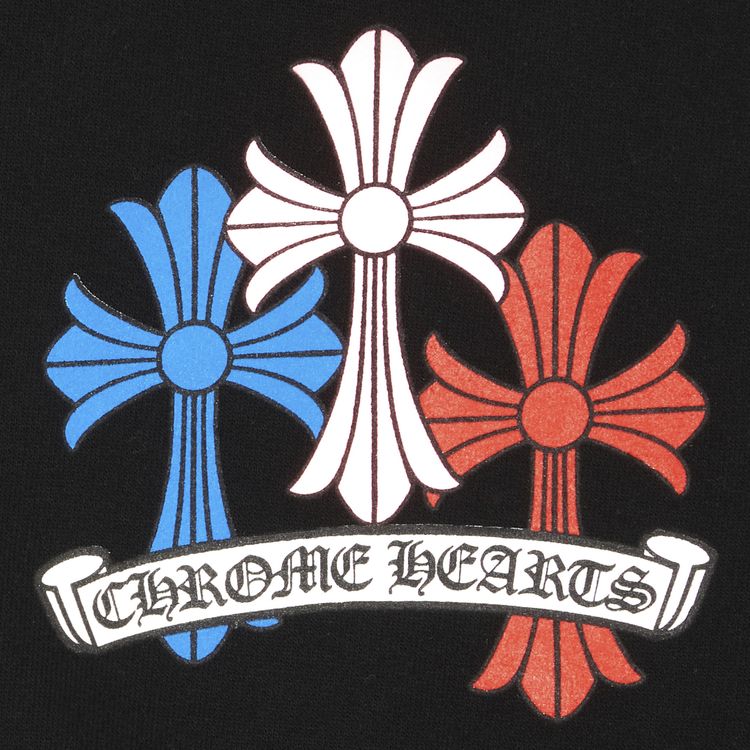 Chrome Hearts Multicolor Cross Hoodie Black
