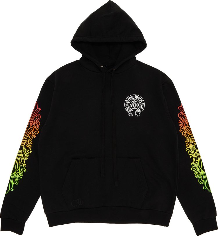 Buy Chrome Hearts Floral Sleeve Gradient Made In Hollywood Hoodie ...