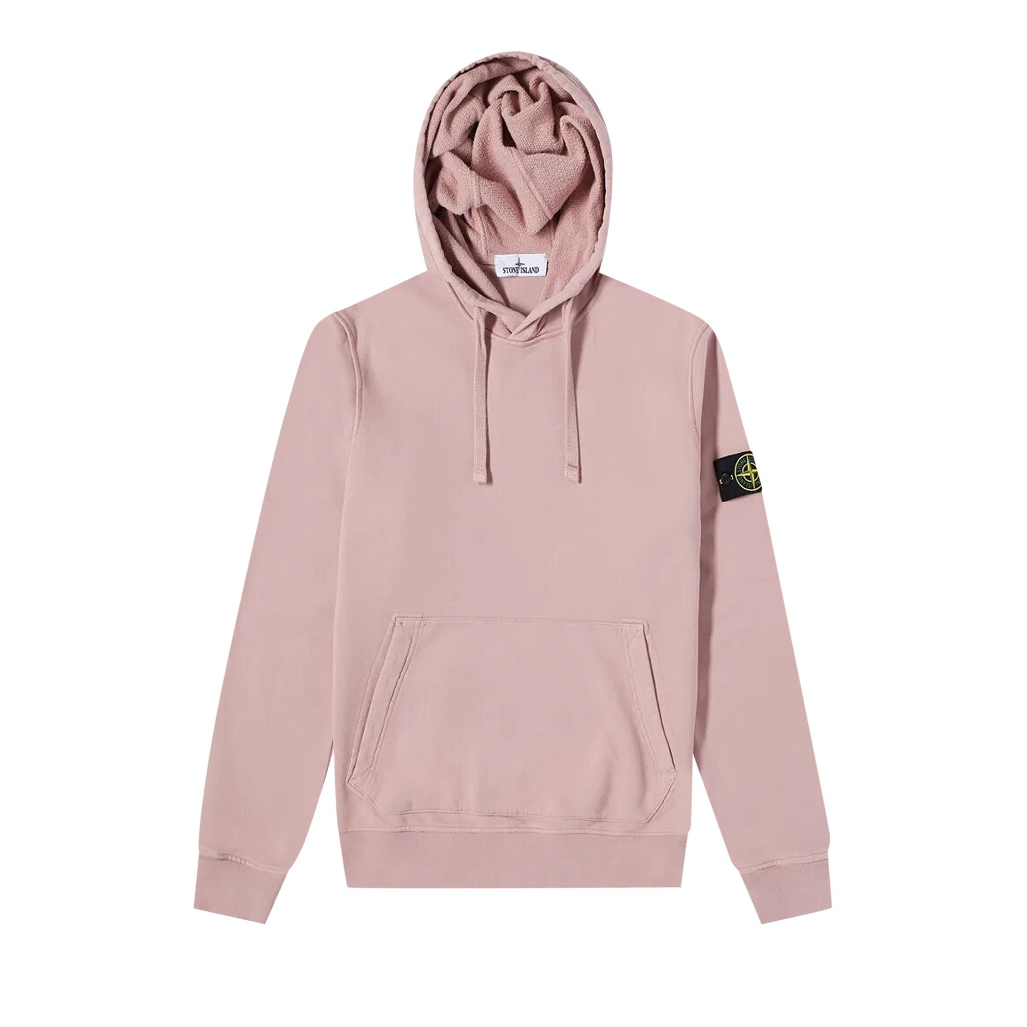 Buy Stone Island Brushed Cotton Fleece Hoodie Rose 771564120