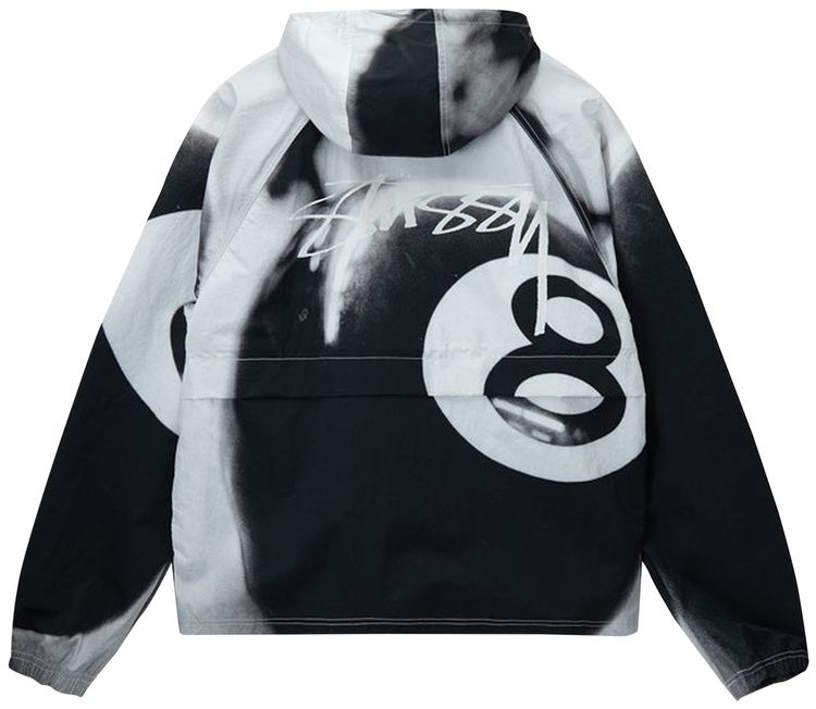 Stussy 8 Ball Beach Shell Grayscale