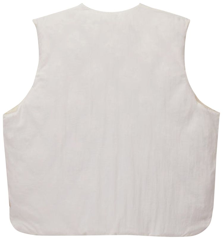 Stussy Reversible Quilted Vest Cream