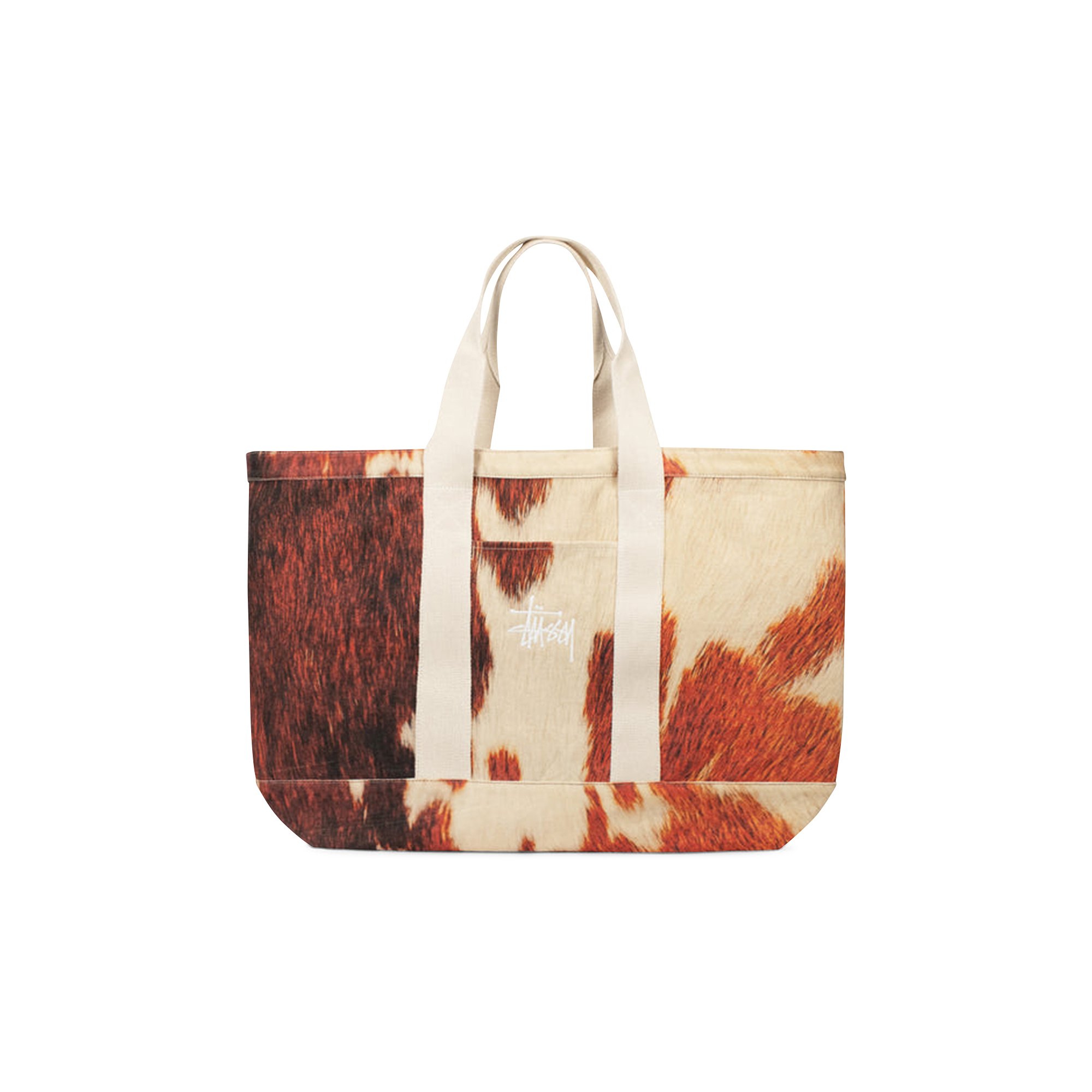 Buy Stussy Canvas Extra Large Tote Bag 'Cowhide' - 134253 COWH | GOAT