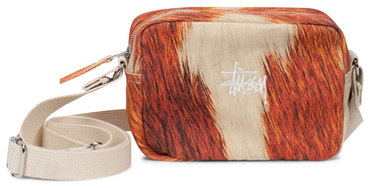 Stussy Canvas Side Pouch 'Cowhide'