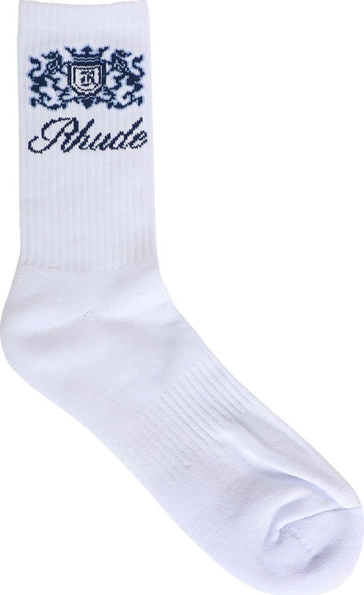 Rhude Crest Sock WhiteSky BlueNavy