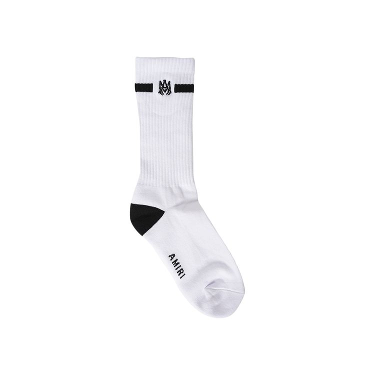 Amiri MA Embroidery Sock BlackWhite