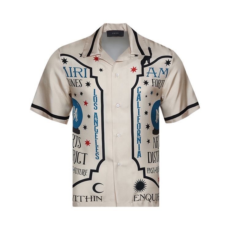 Amiri Fortune Bowling Shirt Alabaster