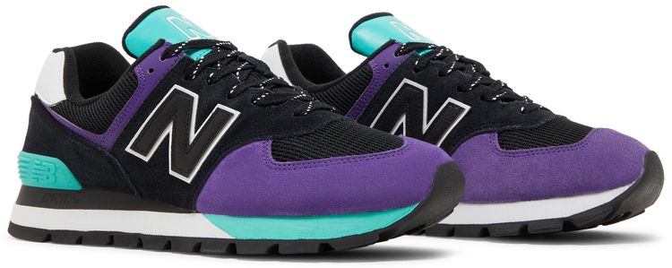 New Balance 574 Rugged Black Prism Purple