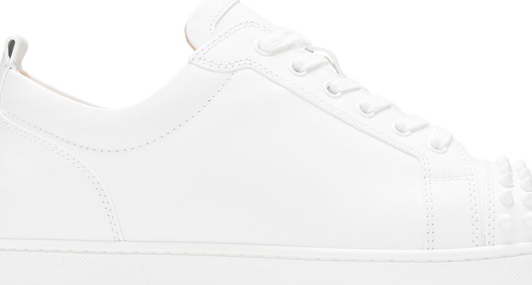 Christian Louboutin Louis Junior Spikes Flat Calf White