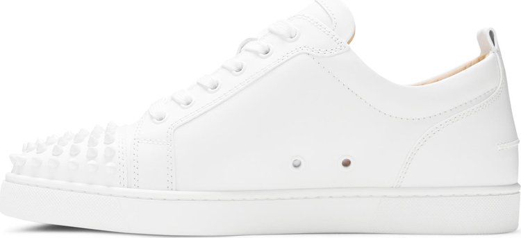 Christian Louboutin Louis Junior Spikes Flat Calf White