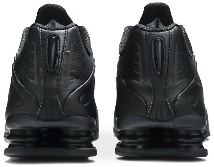 Nike Shox R4 Triple Black Embroidered Swoosh