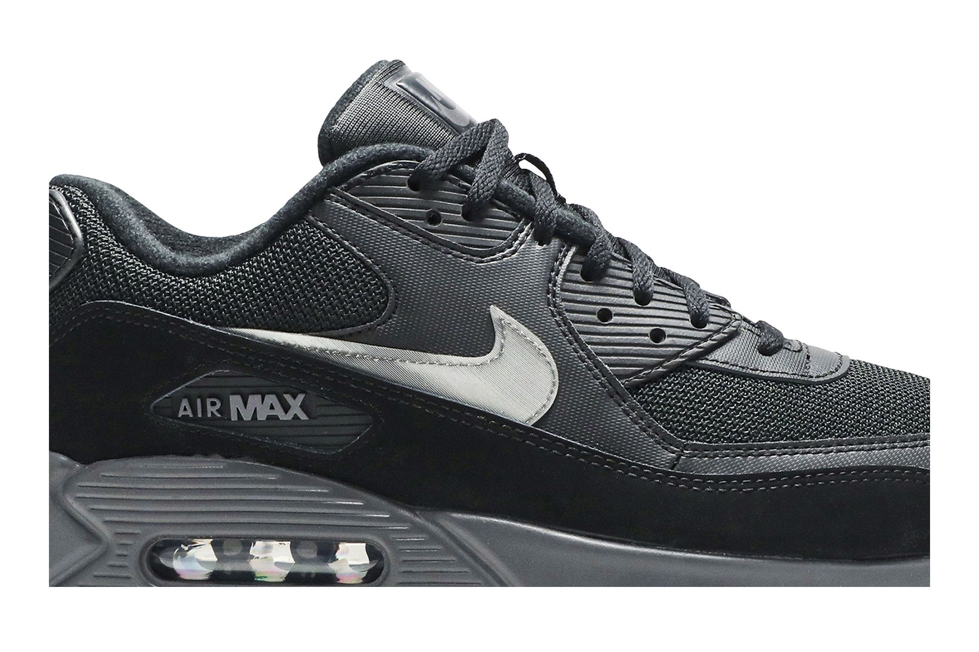 Air max 90 essential black & silver store