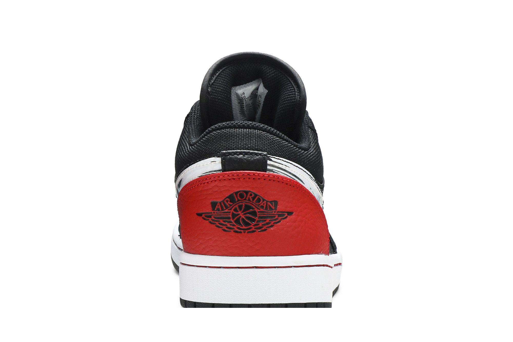 Buy Air Jordan 1 Low Brushstroke Swoosh Black Red DA4659 001 GOAT UK