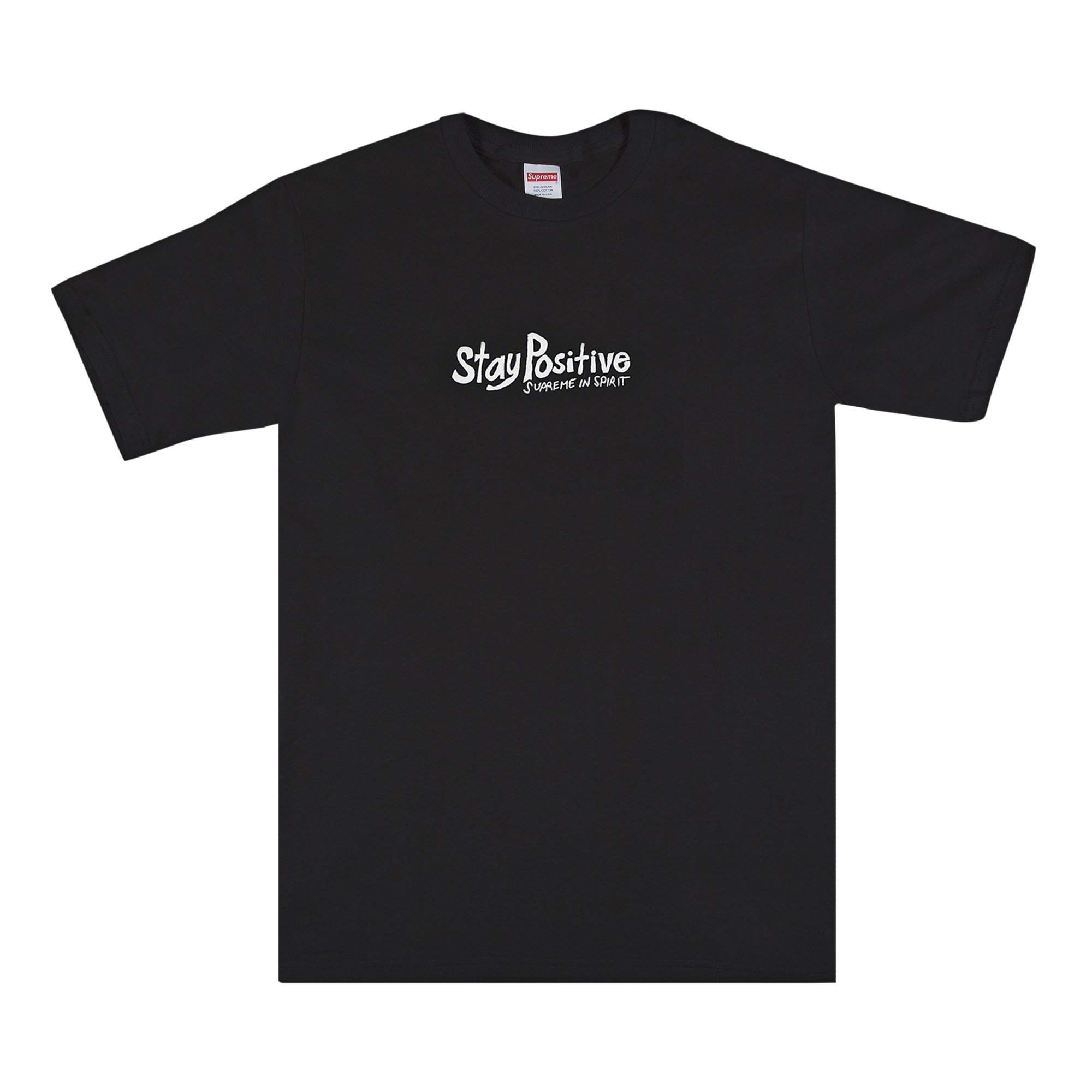 Buy Supreme Stay Positive Tee 'Black' - FW20T17 BLACK | GOAT