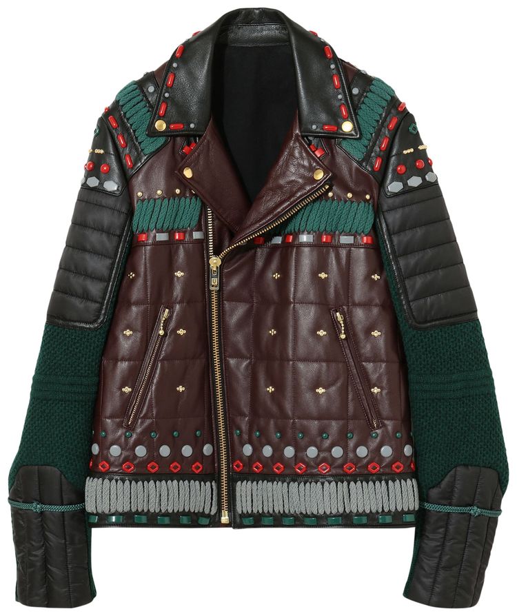 Undercover Throne of Blood Leather Jacket Brown